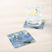 Blue Hydrangea Blume Wedding Rechteckiger Pappuntersetzer (Vor Ort)