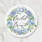 Blue Hydrangea Blume Wreath Bridal Brunch Geschenkanhänger (Vorderseite)