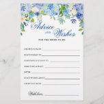 Blue Hydrangea Blumenberatung und Wunschkarte<br><div class="desc">Elegant Blue Hydrangea Greenery Advice and Wishings card. Für weitere Anpassungen,  zögern Sie nicht mich zu kontaktieren!</div>