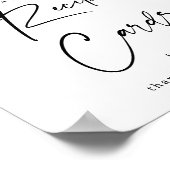 Blue Hydrangea Blumenbräuner Rezeptkarten Poster (Ecke)