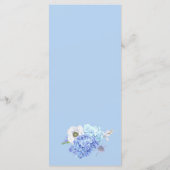Blue Hydrangea Blumengrün Hochzeitskarte Menükarte (Rückseite)