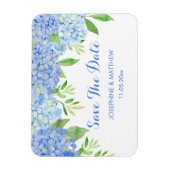 Blue Hydrangea Blumengrün Save the Date Magnet (Vertikal)