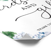 Blue Hydrangea Blumenkarten und Geschenkzeichen Poster (Ecke)