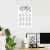 Blue Hydrangea Blush Rose 12 Tables SITZENSTRECKE Poster (Heimbüro)
