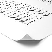 Blue Hydrangea Blush Rose 12 Tables SITZENSTRECKE Poster (Ecke)