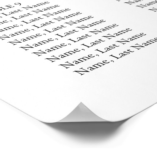 Blue Hydrangea Blush Rose 12 Tables SITZENSTRECKE Poster (Ecke)