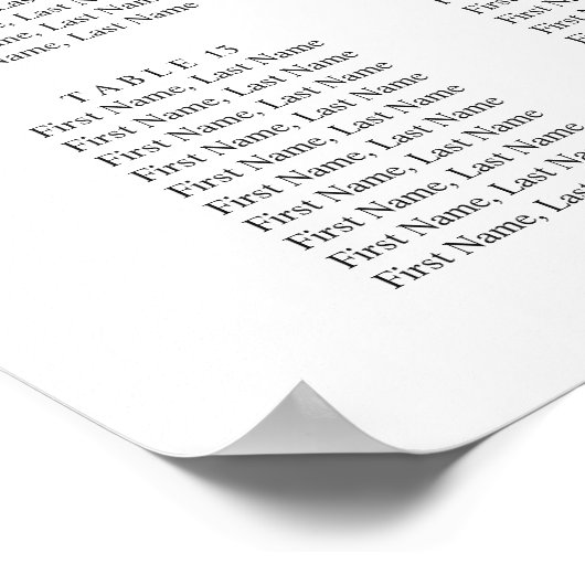 Blue Hydrangea Blush Rose 15 Tables SITZENSTRECKE Poster (Ecke)