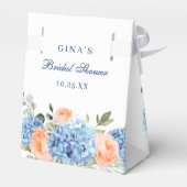 Blue Hydrangea Blush Rose Eukalyptus Brautparty Geschenkschachtel (Rückseite)