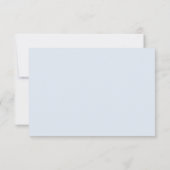 Blue Hydrangea Border Classic Wedding Reply RSVP Karte (Rückseite)