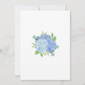 Blue Hydrangea Botanical Brautparty Vielen Dank Karte (Rückseite)