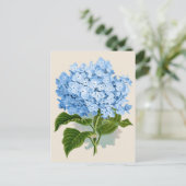 Blue Hydrangea Botanical Print Postkarte (Stehend Vorderseite)