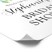 Blue Hydrangea Botanisches Brautparty Willkommen Poster (Ecke)