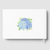 Blue Hydrangea Bouquet Brautparty Gästebuch (Rückseite)