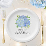 Blue Hydrangea Bouquet Brautparty Pappteller<br><div class="desc">Diese Brautparty-Teller sind mit blauen Hydrangea-Blume und grünem Blattwerk ausgestattet. Personalisieren Sie sie mit einem Namen. Matching Brautparty Produkte verfügbar.</div>