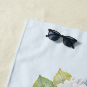 Blue Hydrangea Bouquet Bridesmaid Bachelorette Strandtuch (Beispiel)