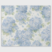 Blue Hydrangea Bouquet Gift Wrap Geschenkpapier (Flach)