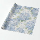 Blue Hydrangea Bouquet Gift Wrap Geschenkpapier (Ungerollt)