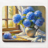 Blue Hydrangea Bouquet Mousepad (Vorne)