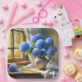 Blue Hydrangea Bouquet Pappteller (Party)