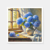 Blue Hydrangea Bouquet Serviette (Vorderseite)