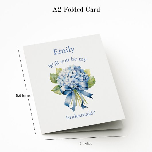 Blue Hydrangea Bouquet | Vorschlag von Bridesmaid Einladung