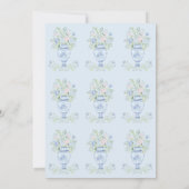 Blue Hydrangea Bow Bridal Shower Invitation Einladung (Rückseite)