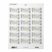 Blue Hydrangea Bracket florale feierliche Hochzeit Adressaufkleber (Vorne)