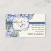 Blue Hydrangea Bracket florale feierliche Hochzeit Platzkarte (Rückseite)