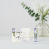 Blue Hydrangea Bracket florale feierliche Hochzeit Platzkarte (Stehend Vorderseite)