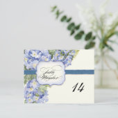 Blue Hydrangea Bracket florale feierliche Hochzeit Postkarte (Stehend Vorderseite)