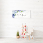 Blue Hydrangea Brautparty Banner (Insitu)
