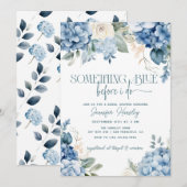 Blue Hydrangea Brautparty Einladung (Vorne/Hinten)