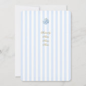 Blue Hydrangea Brautparty Einladung (Rückseite)