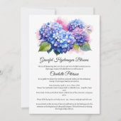 Blue Hydrangea Brautparty Einladung (Vorderseite)