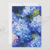 Blue Hydrangea Brautparty Einladung (Rückseite)