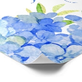 Blue Hydrangea Brautparty Foto Prop Poster (Ecke)