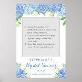 Blue Hydrangea Brautparty Foto Prop Poster (Vorne)