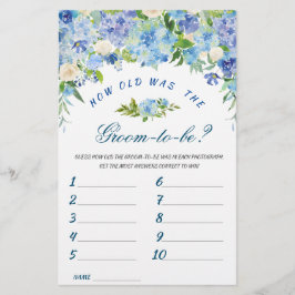 Blue Hydrangea Brautparty Game