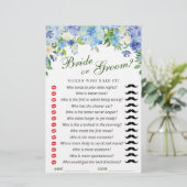 Blue Hydrangea Brautparty Game (Stehend Vorderseite)