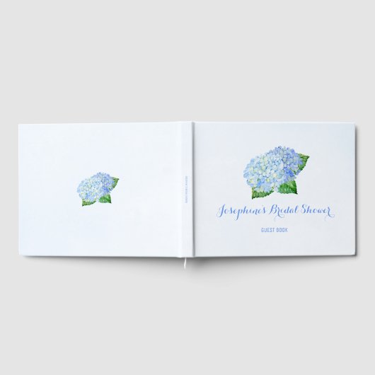 Blue Hydrangea Brautparty Gästebuch (Voll)