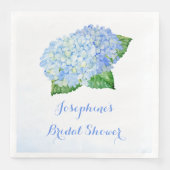 Blue Hydrangea Brautparty Serviette (Vorderseite)