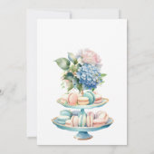 Blue Hydrangea Brautparty Tea Party Einladung (Rückseite)