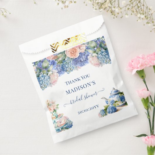 Blue Hydrangea Brautparty Tea Party Geschenktütchen (Versiegelt)