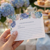 Blue Hydrangea Brautparty Tee Rezept Karte