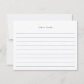 Blue Hydrangea Brautparty Tee Rezept Karte (Rückseite)