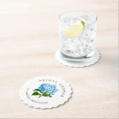 Blue Hydrangea Brautparty Untersetzer (Vor Ort)