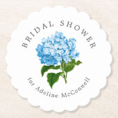 Blue Hydrangea Brautparty Untersetzer (Vorderseite)