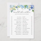 Blue Hydrangea Brautparty würde eher spielen Einladung (Vorderseite)