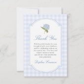 Blue Hydrangea Bridal Shower Dankeskarte (Vorderseite)
