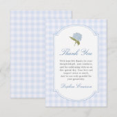 Blue Hydrangea Bridal Shower Dankeskarte (Vorne/Hinten)